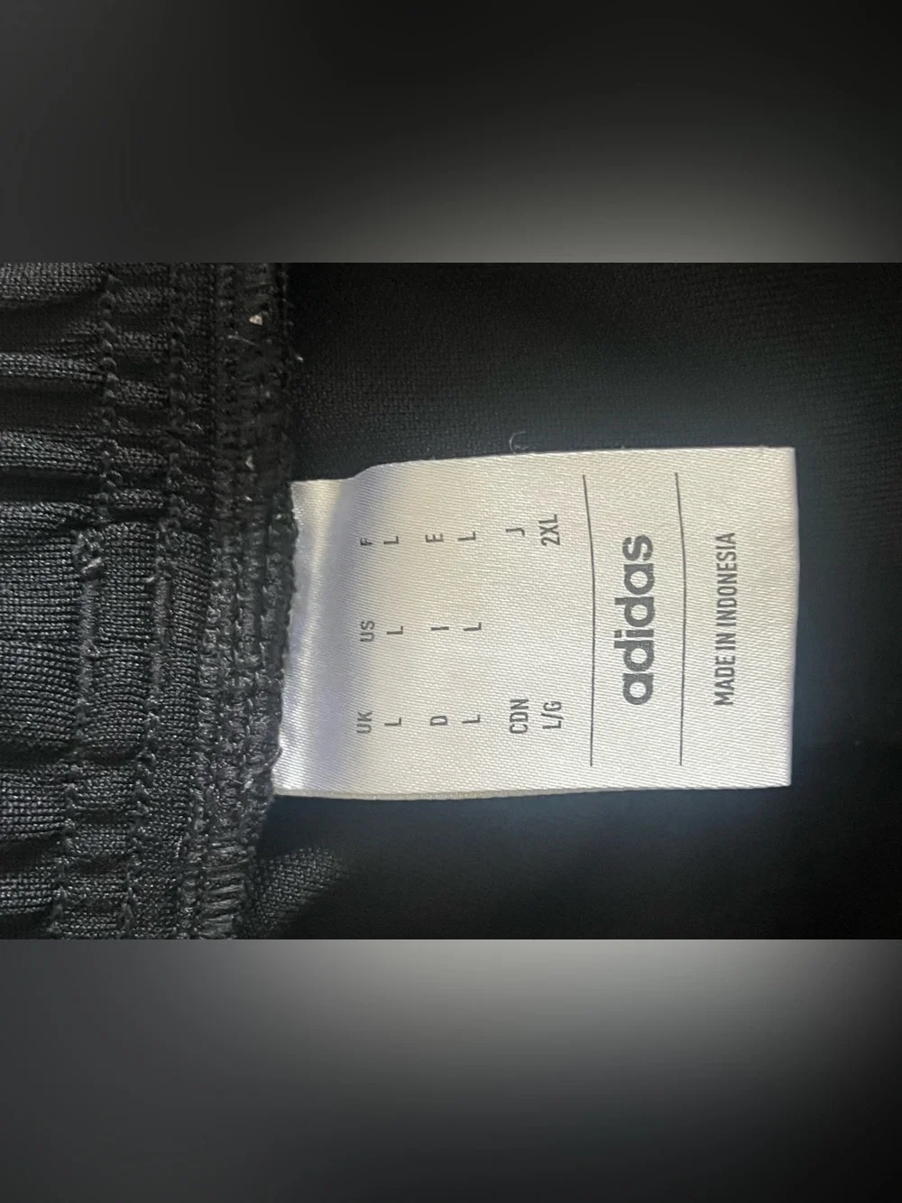 adidas Black Athletic Pants with White Logo Tag